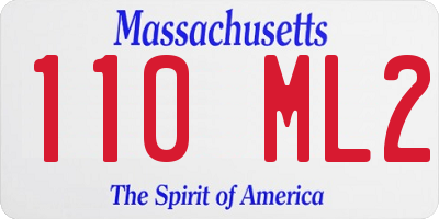 MA license plate 110ML2
