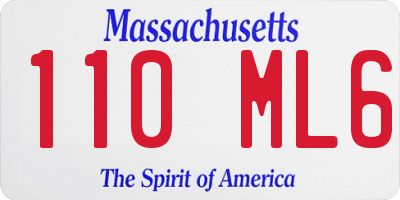 MA license plate 110ML6