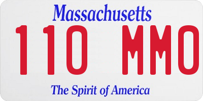 MA license plate 110MM0
