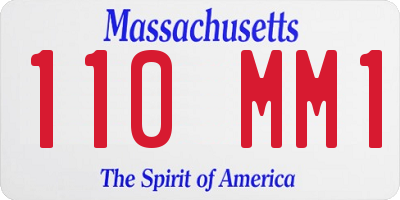 MA license plate 110MM1