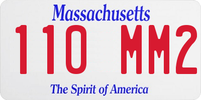 MA license plate 110MM2