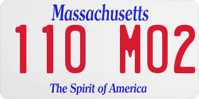 MA license plate 110MO2