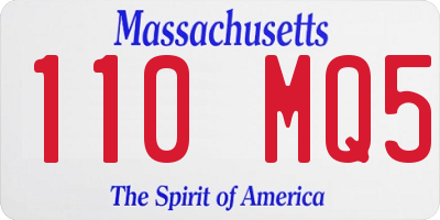 MA license plate 110MQ5