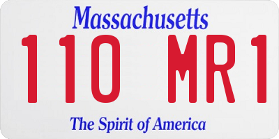 MA license plate 110MR1
