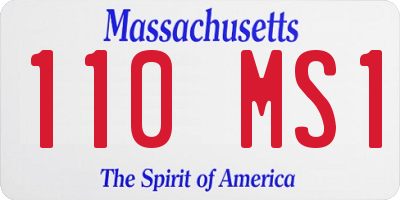 MA license plate 110MS1