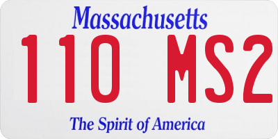 MA license plate 110MS2