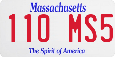 MA license plate 110MS5
