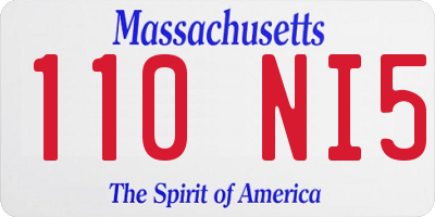 MA license plate 110NI5