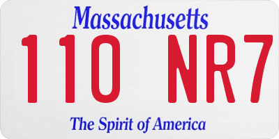 MA license plate 110NR7