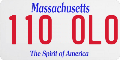 MA license plate 110OL0