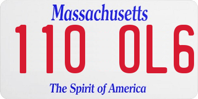 MA license plate 110OL6