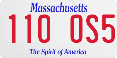 MA license plate 110OS5