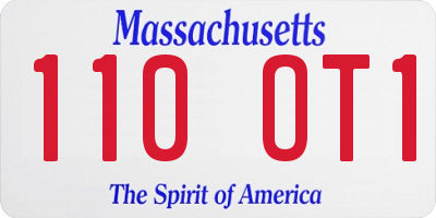 MA license plate 110OT1