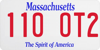 MA license plate 110OT2