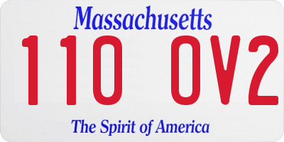 MA license plate 110OV2