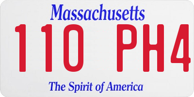 MA license plate 110PH4