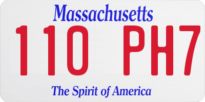 MA license plate 110PH7