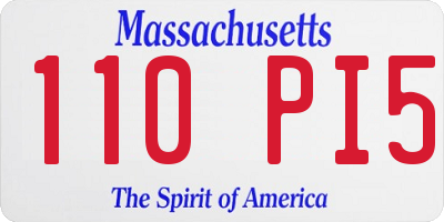 MA license plate 110PI5