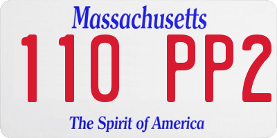 MA license plate 110PP2