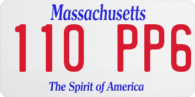 MA license plate 110PP6