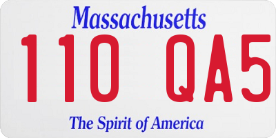 MA license plate 110QA5
