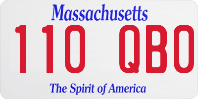 MA license plate 110QB0