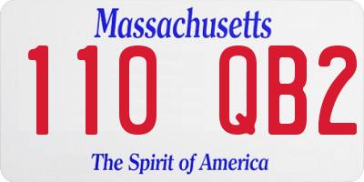 MA license plate 110QB2