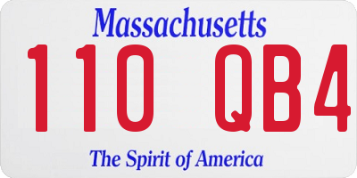 MA license plate 110QB4