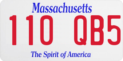 MA license plate 110QB5