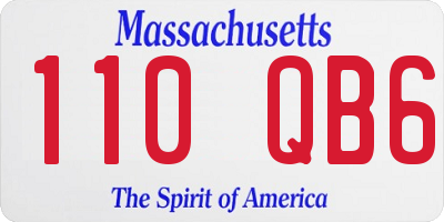 MA license plate 110QB6