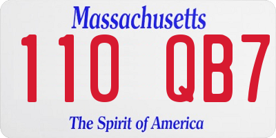 MA license plate 110QB7