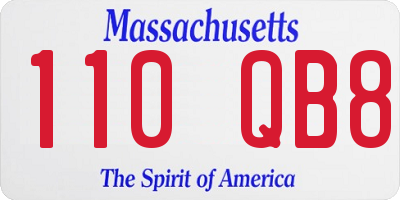 MA license plate 110QB8