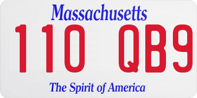 MA license plate 110QB9