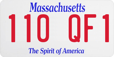 MA license plate 110QF1