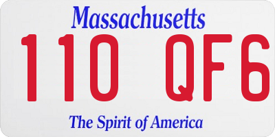 MA license plate 110QF6