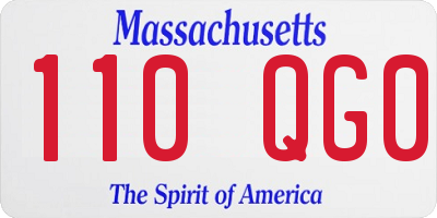 MA license plate 110QG0
