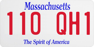 MA license plate 110QH1