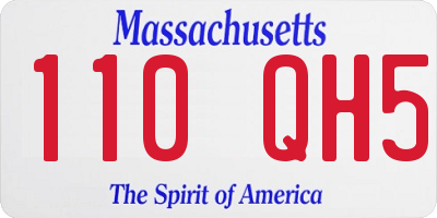 MA license plate 110QH5