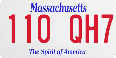 MA license plate 110QH7