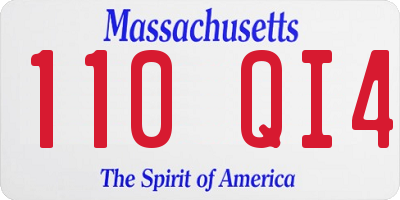 MA license plate 110QI4