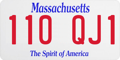 MA license plate 110QJ1