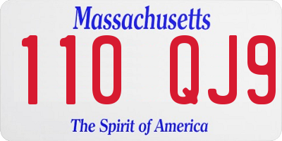 MA license plate 110QJ9