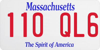 MA license plate 110QL6