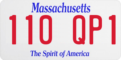 MA license plate 110QP1