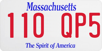 MA license plate 110QP5