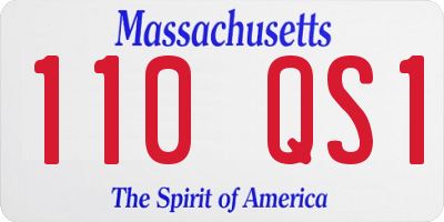 MA license plate 110QS1