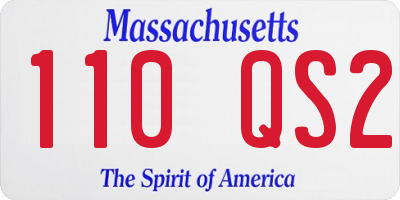 MA license plate 110QS2