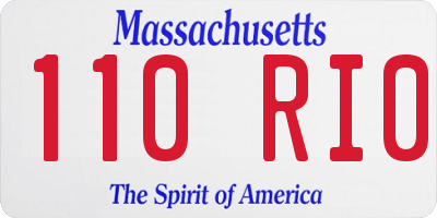 MA license plate 110RI0