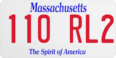 MA license plate 110RL2