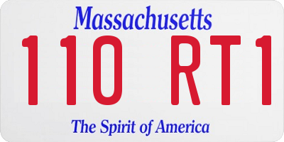 MA license plate 110RT1